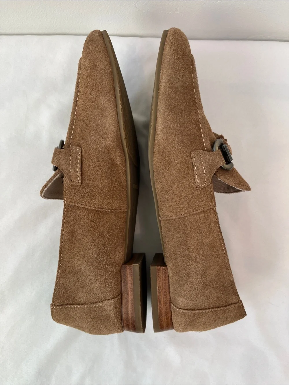 Donald Pliner Fabia Suede Tassel Bit Loafers Saddle Brown Womens Size 6.5